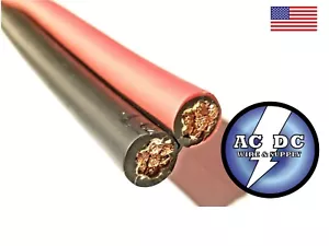 Battery Booster Jumper Cable Bonded Wires Flexible Copper 1 Gauge Duplex - Picture 1 of 1
