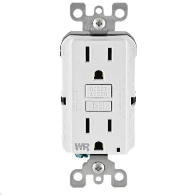 Leviton M02GFWT13W Self-Test SmartlockPro Slim GFCI Duplex Outlet -White (3-Pack - Image 1 of 4
