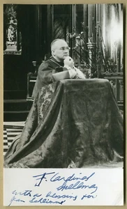 Cardinale Francis Spellman (1889-1967) - Rara foto firmata - New York 1961 - COA - Foto 1 di 1