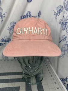 Carhartt Women's Canvas Script Graphic Cap Hat Pink Strapback (i1) - Picture 1 of 9