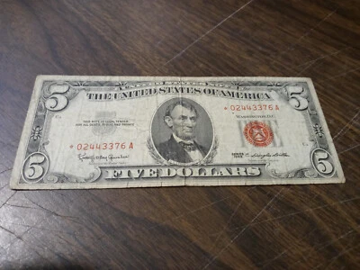 1963 Star United States Note Five Dollar Bill - *02443376A - Image 1 of 4