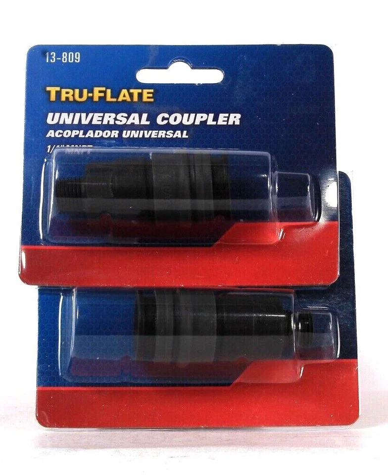 2 Ct Tru-Flate 13-809 Universal Coupler 1/4" MNPT - Image 1 of 1
