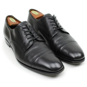 Ralph Lauren Purple Label Gittens Black Calf Leather Cap Toe Derby Shoes 12 E - Picture 1 of 11