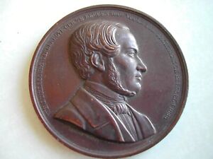 Médaille Bronze - BELGIQUE - V.H.J. DELECOURT par Léopold WIENER 1854
