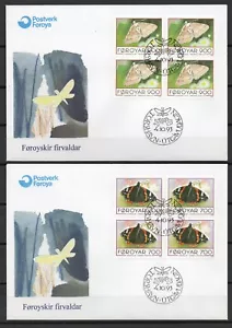 Faroe Islands - Butterflies - 1993 FDC´s - Full Set - VF Used !!!!! (A6238) - Picture 1 of 2