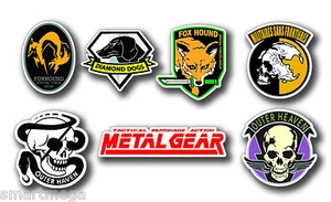Metal Gear, MSF , Diamond Dog ,Outer Heaven , Fox Hound -Set of 7 Large Stickers - Picture 1 of 1