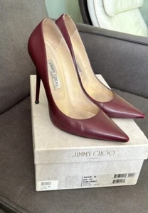 Jimmy Choo Anouk size 39 in color Dark Shiraz Kid Leather - Picture 1 of 9