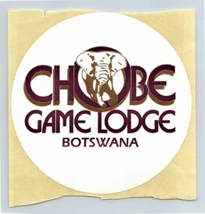 Vintage Sticker Chobe Game Lodge Hotel Serondela Botswana Africa - Elephant - Picture 1 of 2
