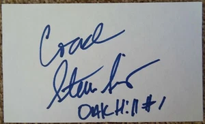 Signed STEVE SMITH INDEX Card Autograph Head Coach Oak Hill Academy 3x5 - Picture 1 of 1