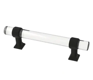 Liberty P37296C-BCL 3 3/4" Acrylic Cabinet Drawer Pull Matte Black Clear Acrylic - Picture 1 of 2