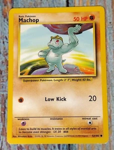 Pokemon Card Machop 52/102 Base Set Basic Common 1999 (#3) - Picture 1 of 4