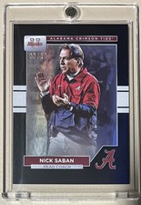 2023 Bowman U University Alabama Football #31 Nick Saban BLACK serial #'d /10