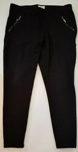 Matty M Black Stretch Straight Pants Zip Pockets Size Large.//K - Picture 1 of 7