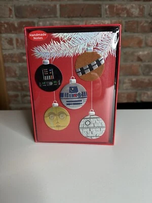 Papyrus Star Wars Ornaments 8 Handmade Cards Merry Force Be With You New Box - Image 1 of 4