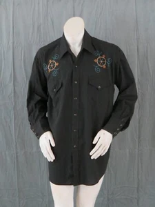 Vintage Western Shirt - Wagon Wheel Design by MWG - Men's 2XL - Picture 1 of 10