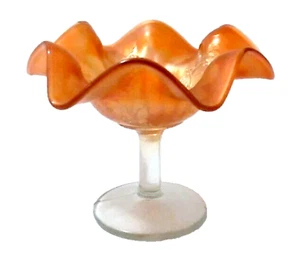 Fenton Arte Vidrio Acebo y Bayas Patrón Caléndula Carnaval Compota Volantes De Colección - Imagen 1 de 9