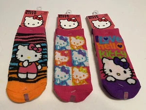 Sanrio Hello Kitty 3 Pack( 6 Pairs )Women Girl Socks Soft  Socks! Size:6-8.5 - Picture 1 of 2