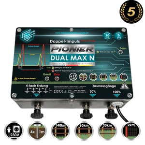 Weidezaungerät Pionier Dual MAX N 230V Doppelimpuls Elektrozaungerät - Bild 1 von 4