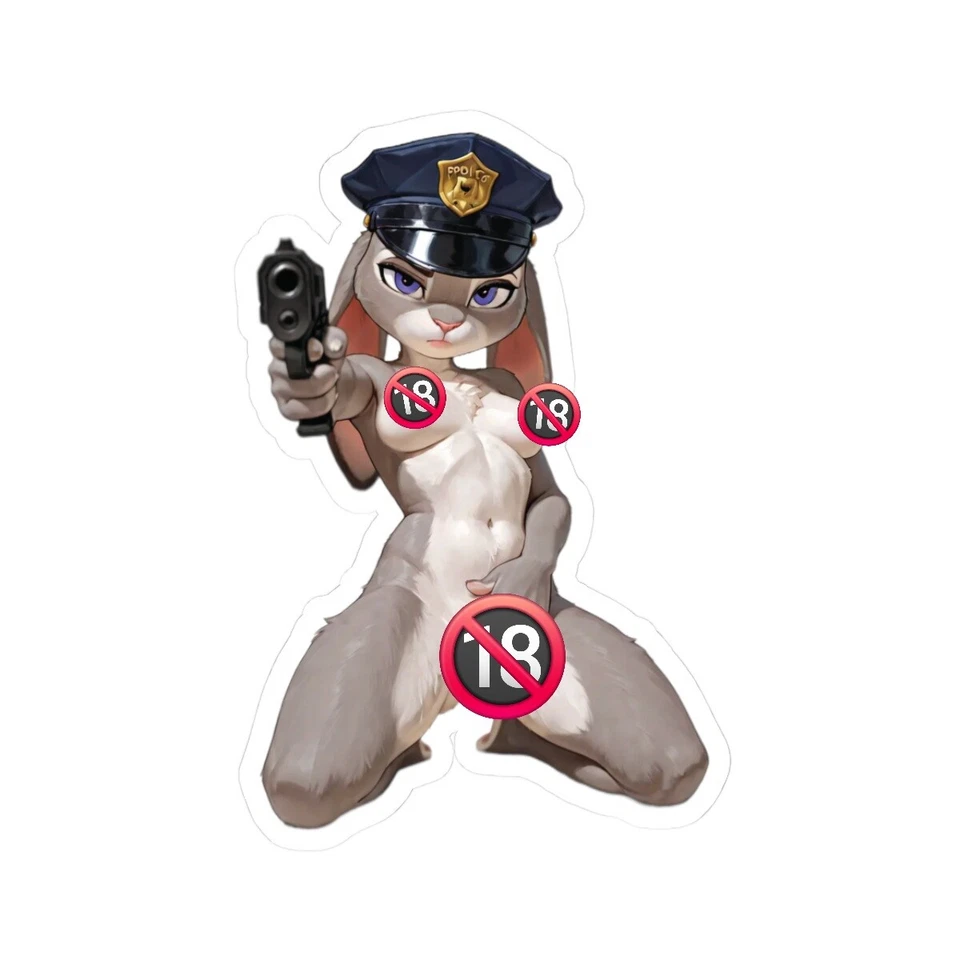 DARKARTIFACTS NSFW Judy Hopps Kiss-Cut Hentai Stickers