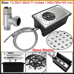 Multi-angle Water Outlet Cleaning Glass Washer W/ 3-way Tee Connector Adapter - Picture 1 of 23