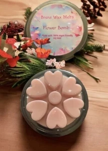 (2) Beautifully Scented. Flowerbomb Eco Soy Wax Melt Heart Segment Pot. - Picture 1 of 1