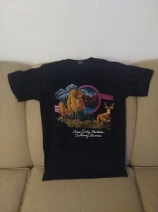Vintage 1984 Great Smoky Mountains T Shirt Adult M Black - Picture 1 of 11