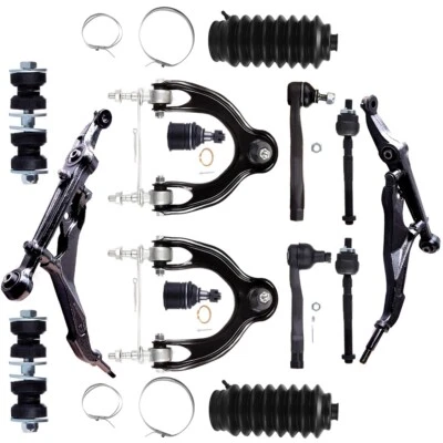 14Pcs Fits 1992-1995 Honda Civic Front Lower Upper Control Arms Tie Rod Sway Bar - Изображение 1 из 4