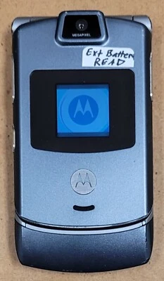 Motorola RAZR V3c - Gray and Black ( nTelos ) Very Rare CDMA Flip Phone - READ - Image 1 of 4