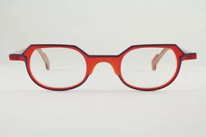 Authentic Anne et Valentin ILLUSION 0612 39mm Red Blue Frames Glasses France - Picture 1 of 6