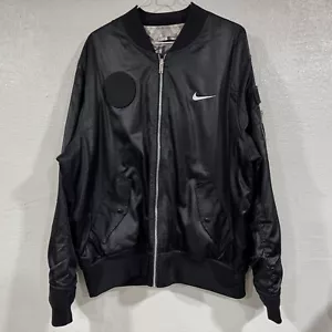 Chaqueta de bombardero Nike Court Slam tenis reversible gráfico satinado AT4373-010 para hombre 2X - Imagen 1 de 19