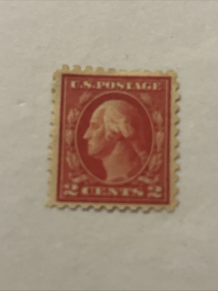 1914 2 Cent Washington Carmine Red Tamp #459 Extra Fine - Image 1 of 2