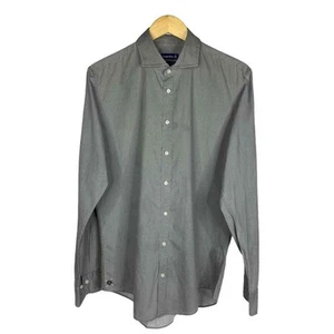 Jacques Britt Grey Slim Fit Button Down Shirt Large - Picture 1 of 12