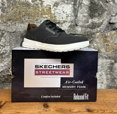 SKECHERS Relaxed Fit: Beckett - Jojo 211029 Black Mens Casual Shoe NEW IN BOX - Image 1 of 4