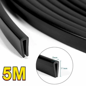 Tira protección borde puerta coche U goma 11x5mm, junta sellado 5m, 1 ud - Imagen 1 de 11