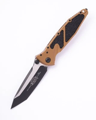 NEW! Microtech - Socom Elite Tan Handle, Tanto Blade, Plain Edge, Manual - Image 1 of 3