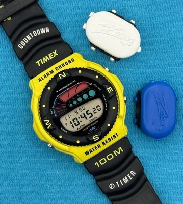 1994 Vintage Timex WAVE RIDER Digital Watch - VERY RARE! - Casio - With ZeBUGs! - Image 1 of 4