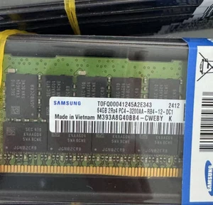 Samsung 64GB DDR4-3200 RDIMM M393A8G40AB2-CWE M393A8G40BB4-CWE Server Memory RAM - Picture 1 of 2