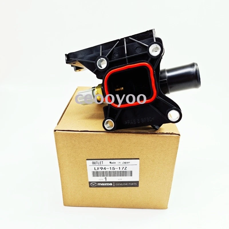 Coolant Water Outlet Flange + Sensor For 2006-2013 Mazda 3 6 5 CX-7 2.0 2.3 2.5L Foto 1 de 4