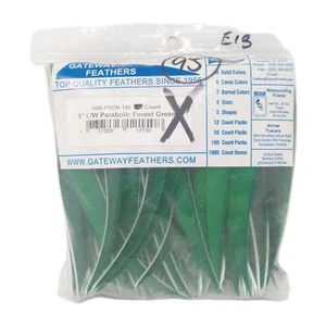 95 Count Gateway Feathers 5" Left Wing: Parabolic Forest Green 500LPSGN - Picture 1 of 2
