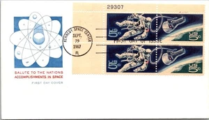 FDC 1967 SC #1332b Farnam Cachet - Kennedy Space Ctr FL - Sheet Of 4 - J20751 - Picture 1 of 2