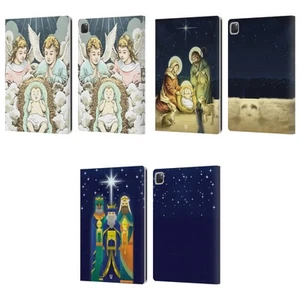 HEAD CASE DESIGNS CHRISTMAS NATIVITY LEATHER BOOK WALLET CASE FOR APPLE iPAD - Picture 1 of 9