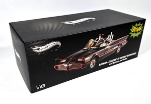 1:18 Hot Wheels Elite 1966 BATMAN Classic TV Series Batmobile - Batman & Robin - Picture 1 of 2