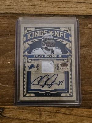 Crown Royale Calvin Johnson 2010 parche usado en juegos automático/10 - Lions Foto 1 de 3