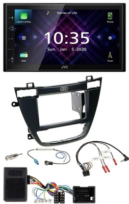 JVC DAB 2DIN Lenkrad Bluetooth USB Autoradio für Opel Insignia ab 08 schwarz - Bild 1 von 4