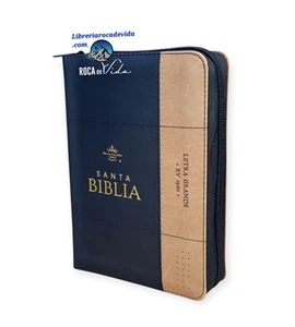 Biblia Con Cierre RVR.1960 Letra Grande 12 Puntos Mediano Negro Cafe Indice - Bild 1 von 5