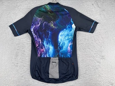 Sugoi Cycling Jersey Adult Medium Blue Full Zip Short Sleeve Rear Pockets Poly - Image 1 of 4