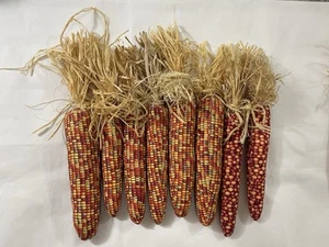 Vintage Faux Indian Corn Cobs Husks Stuffed Home Decor Multicolor 10 L X 3 X 7 D - Picture 1 of 19