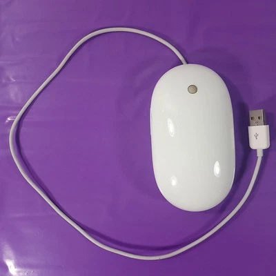 Genuine Apple Mighty A1152 Wire USB Optical Mouse, White, 20" Cable (10A - Image 1 of 4