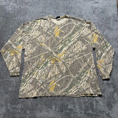 Vintage Shadow Branch Camo Shirt Mens 3XL Long Sleeve Hunting Outdoors - Image 1 of 4