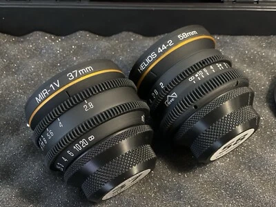 ARRI PL Rehouse Cine Soviet Lenses Helios 44-2 58mm  Mir 1v 37mm New Housing BTF - Image 1 of 4